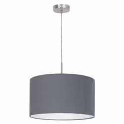 EGLO Pasteri, Flexible mount, Grey, Nickel, Grey, Nickel, Fabric, Steel, Round, IP20