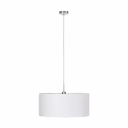EGLO Pasteri, Flexible mount, Nickel, White, White, Fabric, Steel, Fabric, Indoor