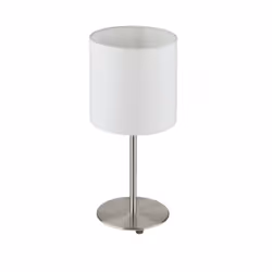EGLO Pasteri, Nickel, White, Fabric, Steel, Bedroom, Living room, IP20, II, ENEC