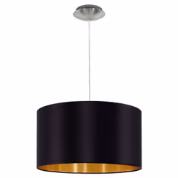 EGLO Maserlo, Flexible mount, Black, Gold, Nickel, Gold, Nickel, Fabric, Steel, Fabric, Indoor