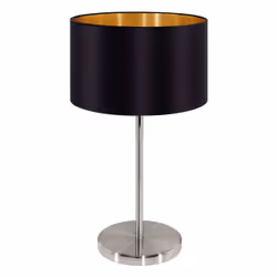 EGLO Maserlo, Black, Gold, Nickel, Fabric, Steel, Bedroom, Living room, IP20, II, ENEC