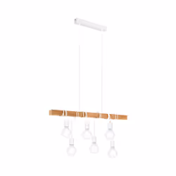 EGLO Townshend, Flexible mount, White, Wood, Steel, Wood, Living room, Indoor, I