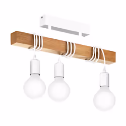 EGLO Townshend, Flexible mount, White, Wood, Steel, Wood, Living room, Indoor, I
