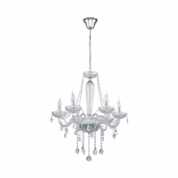 EGLO Basilano 1, Flexible mount, Chrome, Transparent, Transparent, Glass, Steel, Glass, Indoor