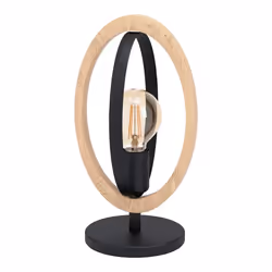 EGLO Basildon, Black, Brown, Steel, Wood, Universal, IP20, II, E27