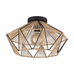EGLO 43775, 1 bulb(s), E27, IP20, Black, Natural
