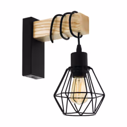 EGLO TOWNSHEND 5, Surfaced, Other, 1 bulb(s), E27, IP20, Black, Brown