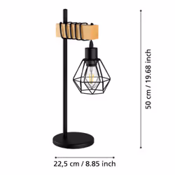 EGLO TOWNSHEND 5 table lamp E27 60 W Black, Brown - Additional view 4