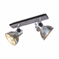 EGLO 49649, Surfaced lighting spot, E27, 2 bulb(s), LED, 220-240 V, Black, Brown