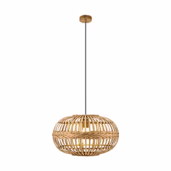 EGLO Amsfield, Flexible mount, Brown, Brown, Steel, Wood, Round, IP20