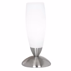 EGLO Slim, Nickel, White, Glass, Steel, Bedroom, Living room, IP20, II, E14