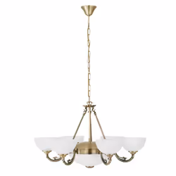 EGLO Savoy, Hard mount, Gold, White, Metal, Glass, IP20