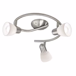 EGLO 88475, Surfaced lighting spot, E14, 3 bulb(s), 220-240 V, Nickel