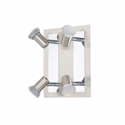 EGLO ROTTELO, Surfaced lighting spot, GU10, 4 bulb(s), LED, 3000 K, Metallic