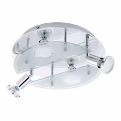 EGLO Cabo 1, GU10, 3000 K, 240 lm, IP20, Chrome, Transparent, White