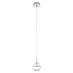 EGLO Montefio 1, Flexible mount, Chrome, Transparent, White, Transparent, White, Glass, Steel, Indoor, IP20