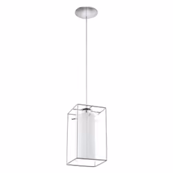 EGLO Loncino 1, Flexible mount, Chrome, Transparent, White, Transparent, White, Steel, Glass, Indoor