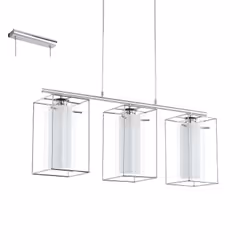 EGLO LONCINO 1, 3 bulb(s), E27, IP20, Chrome, White
