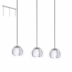 EGLO ROCAMAR, 3 bulb(s), E27, IP20, Chrome, Transparent