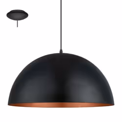 EGLO GAETANO 1, 1 bulb(s), E27, IP20, Black, Copper