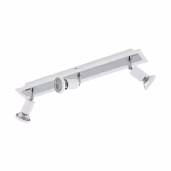 EGLO Sarria, Surfaced lighting spot, Non-changeable bulb(s), 10 W, 3000 K, 400 lm, Chrome, White