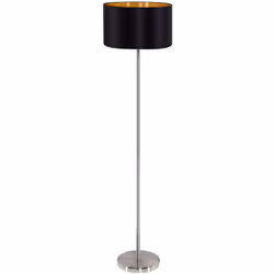 EGLO MASERLO, Black, Gold, Nickel, Living room, Fabric, Steel, IP20, II, E27