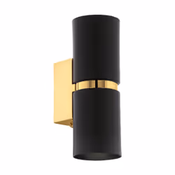 EGLO Passa, Surfaced, Cylinder, GU10, 3000 K, IP20, Black, Gold