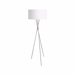 EGLO Fondachelli, Nickel, Silver, White, Bedroom, Living room, Fabric, Steel, II, E27, AC