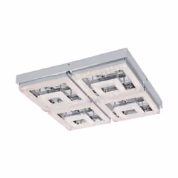 EGLO Fradelo, LED, Non-changeable bulb(s), 3000 K, 1250 lm, IP20, Chrome, Transparent