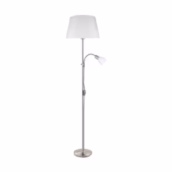 EGLO Conesa, Nickel, White, Bedroom, Living room, Fabric, Glass, Steel, IP20, II, ENEC