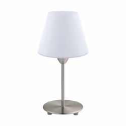 EGLO Damasco 1, Nickel, White, Glass, Steel, Bedroom, Living room, IP20, II, ENEC