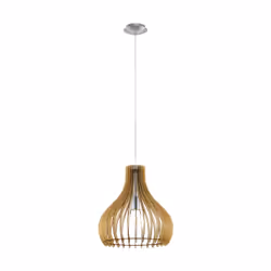 EGLO Tindori, Flexible mount, Maple colour, Nickel, Wood, Steel, Wood, Indoor, IP20