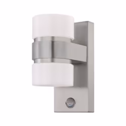 EGLO ATOLLARI, Outdoor wall lighting, Silver, Stainless steel, Plastic, IP44, I, White