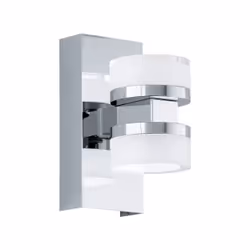 EGLO Romendo 1, Surfaced, 3000 K, IP44, Chrome, Satin steel, Transparent