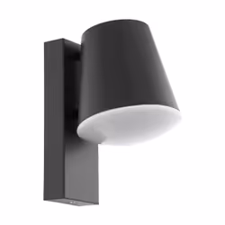 EGLO CALDIERO, Outdoor wall lighting, Anthracite, Plastic, IP44, I, White