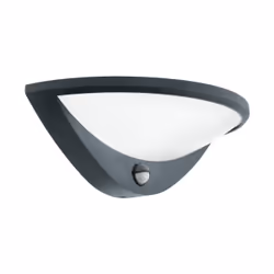 EGLO BELCREDA, Outdoor wall lighting, Anthracite, Plastic, IP44, I, White