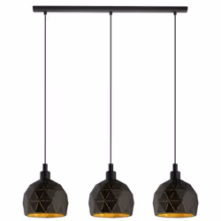 EGLO ROCCAFORTE, Flexible mount, Black, Black, Steel, I, 3 bulb(s)
