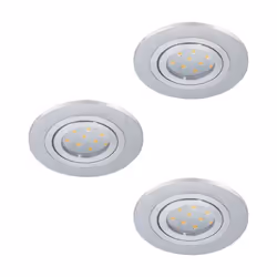 EGLO AREITIO, Recessed lighting spot, GU10, 1 bulb(s), LED, 3000 K, Aluminium