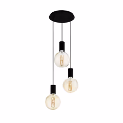 EGLO Pozueta, Hard mount, Black, Black, Steel, Round, Universal