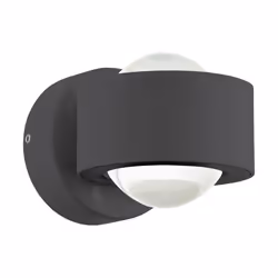 EGLO Treviolo, 2 bulb(s), 3000 K, IP44, Anthracite, Transparent