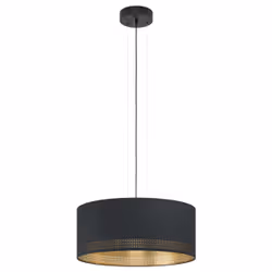 EGLO Esteperra, Flexible mount, Black, Gold, Black, Gold, Steel, Fabric, Round