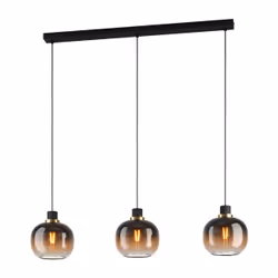 EGLO Oilella, Flexible mount, Black, Brass, Black, Brown, Transparent, Steel, Round, Black