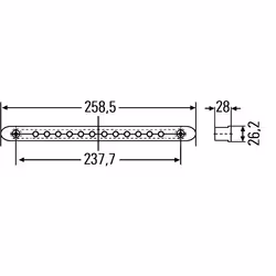 HELLA 2DA 959 071-731 Stop Light LED Rear red LED 24 - Additional view 7