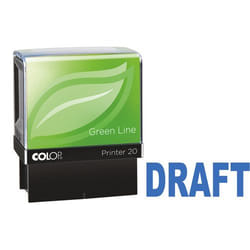 Colop P20 Green Line Eco-friendly Self-inking DRAFT Word Stamp Impress
