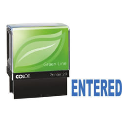 Colop P20 Green Line Eco-friendly Self-inking ENTERED Word Stamp Impre