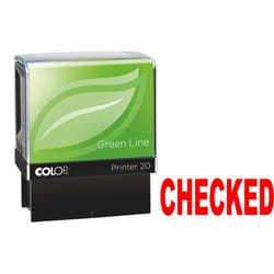 Colop P20 Green Line Eco-friendly Self-inking CHECKED Word Stamp Impre