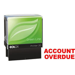 Colop P20 Green Line Eco-friendly Self-inking ACCOUNT OVERDUE Word Sta