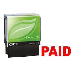 Colop P20 Green Line Eco-friendly Self-inking PAID Word Stamp Impressi