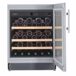 Liebherr UWKes 1752 GrandCru, Freestanding, 46 bottle(s), G, SN-ST, Stainless steel