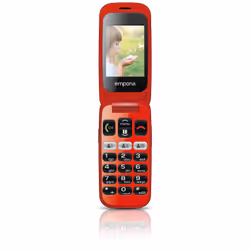 Emporia ONE, Clamshell, Single SIM, 6.1 cm (2.4"), 2 MP, 900 mAh, Black, Red